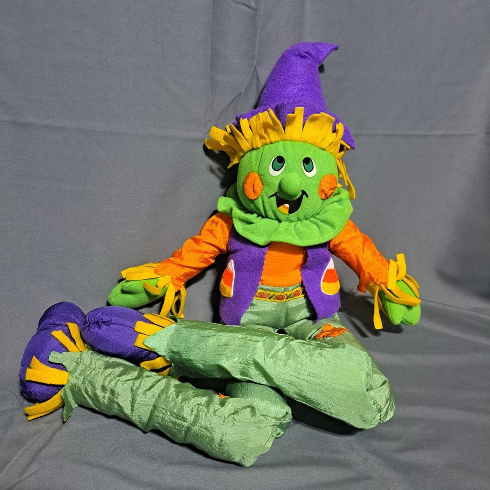 Vintage 1994 International Silver Co Halloween Scarecrow Plush‎ Shelf Sitter 31"
